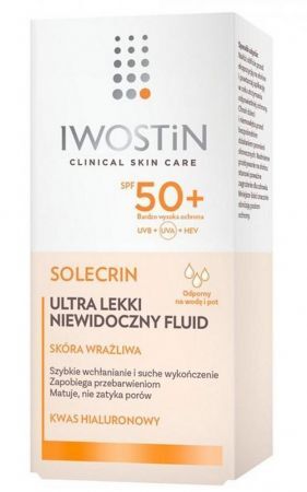 IWOSTIN SOLECRIN SPF 50+ Ultraleichtes unsichtbares Fluid für empfindliche Haut 40 ml