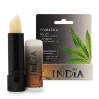 INDIA COSMETICS Farbloser, schützender Lippenstift mit Hanföl 3,8 g