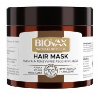 BIOVAX Natürliche Öle Maske für trockenes und strapaziertes Haar Argan Macadamia Kokosnuss 250 ml
