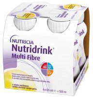 Nutridrink Multi Fibre Vanille-Geschmack 4x125 ml