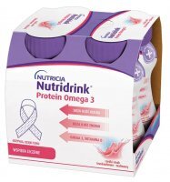 Nutridrink Protein Omega-3 Erdbeere-Himbeere 4x125 ml