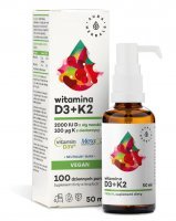 AURA HERBALS Vitamin D3 2000 IU + K2 Vegane Flüssigkeit 50 ml