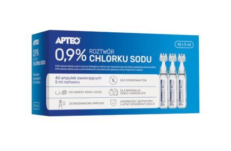 APTEO 0,9% Natriumchloridlösung 5 ml x 40 Ampullen