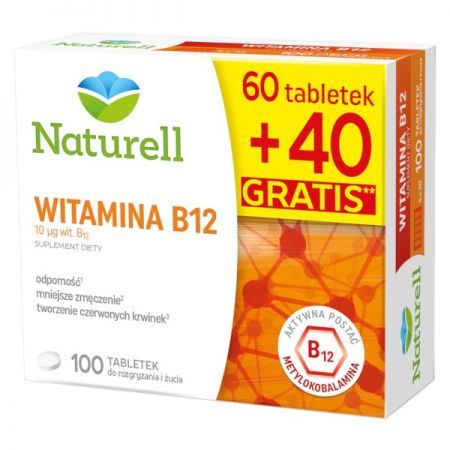 NATURELL Vitamin B12 60 Tabletten + 40 Tabletten gratis
