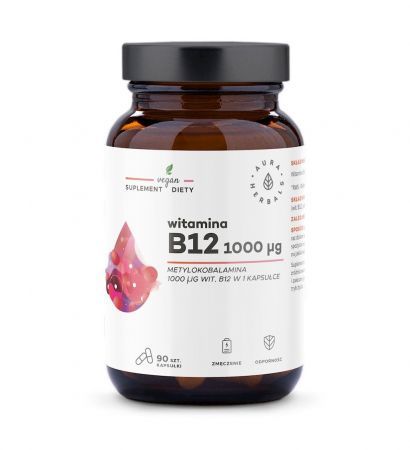 AURA HERBALS Vitamin B12 1000µg Methylcobalamin 90 Kapseln