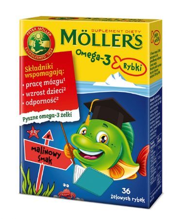 Möller's Omega-3 Geleefische Himbeergeschmack 36 Stück