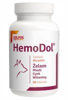Dolfos HemoDol Präparat für Eisenmangel bei Hunden 90 Tabletten