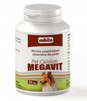 Pet-Calcium Megavit Calcium-Ergänzung für Hunde 50 Tabletten