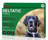 Deltatic 1.304 g Zeckenhalsband für große Hunde 75 cm