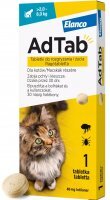 AdTab 48 mg Floh- und Zeckenkautablette für Katzen mit einem Gewicht von >2,0-8,0 kg