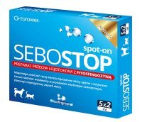 Sebostop Spot On Präparat mit Phytosphingosin gegen Seborrhöe für Hunde und Katzen 5x2 ml