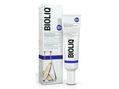 BIOLIQ 55+ Intensiv straffende Creme für Augen, Lippen, Hals und Dekolleté 30 ml