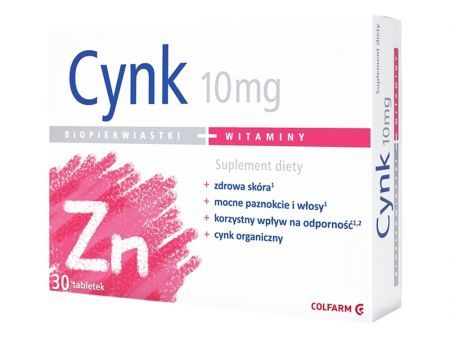 Zink 10 mg 30 Tabletten COLFARM
